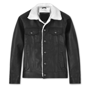 Nouvelles vestes en cuir à logo personnalisé pour hommes Nouveau design Vestes en cuir véritable Veste d'hiver en cuir de haute qualité - Product Image 1