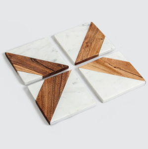 Best Designer Wood & <b>Marble</b> <b>Coaster</b>-High Quality Crafts Eco-Friendly Reusable Handmade Custom Square Shape with Logo Accepted - Product Image 1