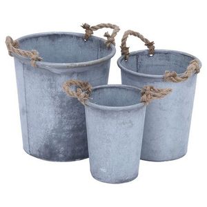 Bañera de maceta galvanizada de primera calidad con orificios de drenaje para uso en exteriores con carácter rústico tradicional - Product Image 5