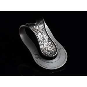 Porte-monnaie en argent sterling Big Bend Scroll avec design en fil, 2x1 pouces - Product Image 2
