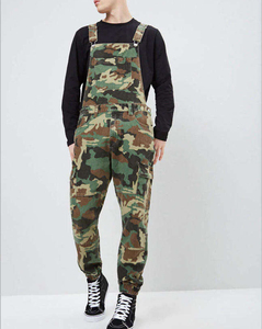 Unisex Overalls Jumpsuit Camouflage Denim 100% Cotton Front Flare Pocket Adjustable Breathable Costumes Straight <b>Jeans</b> Dungaree - Product Image 1