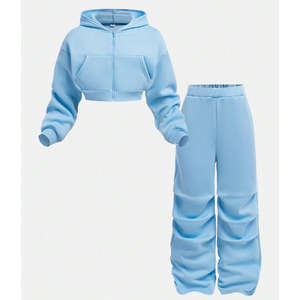 Impresión personalizada de tela Premium de lana suave transpirable ajuste acogedor costura duradera etiqueta privada al por mayor chándal para niños - Product Image 1