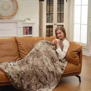 Manta Térmica Eléctrica Personalizada de Piel de Conejo Sintética, Lavable, Portátil, Tamaño King, para Cama, Invierno, 4 Niveles de Calor - Product Image 6