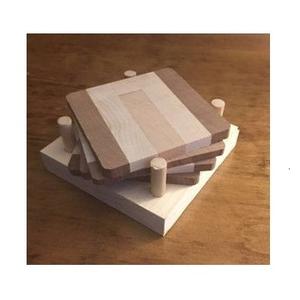 Posavasos de madera de acacia Set Home Office Table Posavasos de madera para grabado al por mayor a granel - Product Image 2