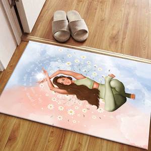Tapis imprimé : design bohème moderne pour salon et espace de yoga, avec tapis à poils doux - Product Image 5