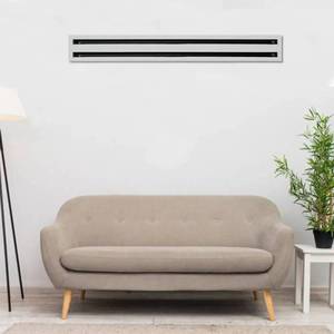 ระบบกระจายลมแบบเส้นตรง Tecnosystemi L.2000 PWC300026 สำหรับระบบ HVAC พร้อมตัวปรับระดับลมอะลูมิเนียมแบบ 2 ช่อง - Product Image 2