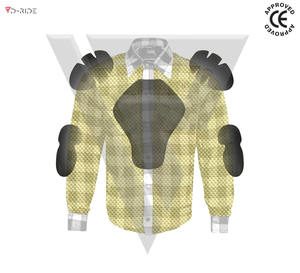 Hommes solide noir Kavler doublure flanelle chemises pour moto Auto Racing Sportswear grande taille coton fermeture à glissière - Product Image 5