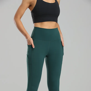 Collants de Yoga respirants Service OEM femmes taille haute élastique Leggings de Yoga pantalon Gym Fitness porter des pantalons Legging sans couture dames - Product Image 2