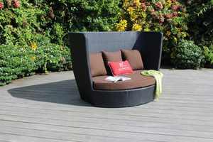 Luxe Rond Poly Rotin Transat Extérieur En Osier Chaise Longue Pour Jardin Patio Piscine Et Resort Utiliser Vietnam 2025 - Product Image 3