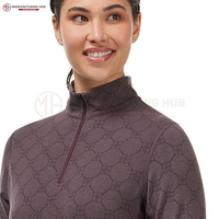 Chemises de couche de base pour femmes équestres en polyester 100% personnalisées Équitation Couche de base à manches courtes Costume équestre féminin