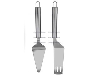 Shiny <b>Cake</b> <b>Server</b> and <b>Cake</b> Knife Set Designer Handle and Plated Finishing Home Decor Hotel and Wedding Decor Metal <b>Cake</b> Set - Product Image 2