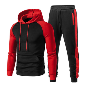 Ensemble sweat à capuche et jogging en coton 2 pièces Survêtement de luxe survêtements et pantalons de survêtement brodés pour hommes Logo personnalisé - Product Image 1