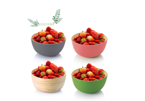 Échantillon gratuit bol en bambou naturel biologique/bol à fruits à salade en bambou avec couleur, taille et Logo personnalisés - Product Image 3