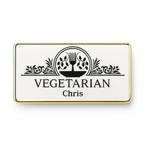 Badge nominatif magnétique personnalisé en émail plaqué or et zinc pour employé de banque, avec impression numérique – Prix abordable - Product Image 6