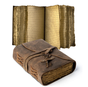 Cuaderno de cuero hecho a mano diario cubierta de cuero logotipo personalizado cuaderno logotipo personalizado diario de cuero promocional - Product Image 4