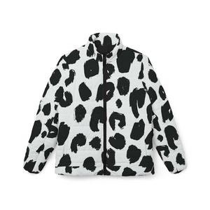 Chaqueta burbuja personalizada unisex de talla grande chaqueta acolchada negra de buena calidad - Product Image 3