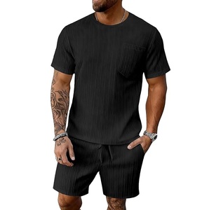 <b>Men's</b> Summer Short Sleeve <b>T</b>-<b>shirt</b> Shorts Set Casual Streetwear Breathable High Quality Custom Colors & Sizes OEM Service - Product Image 5