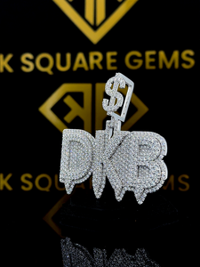 Colgante Hip Hop con Letra Personalizada, Colgante con Número Hip Hop para Hombre, Colgante de Moissanita, Joyería Hip Hop Ice Out - Product Image 2