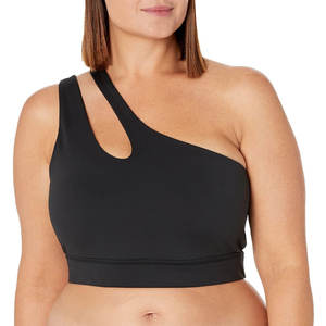 OEM personalizado un hombro Crop Sujetador deportivo para las mujeres de primera calidad gimnasio desgaste Fitness desgaste sujetador - Product Image 4