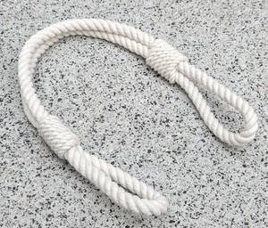 Attache de rideau en coton blanc, douce, tissée à la main, pour un style moderne - Product Image 4