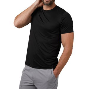 T-shirt d'entraînement pour homme-Tissu léger et à séchage rapide avec style de sonnerie et col en O, conçu pour le confort et les journées actives - Product Image 1