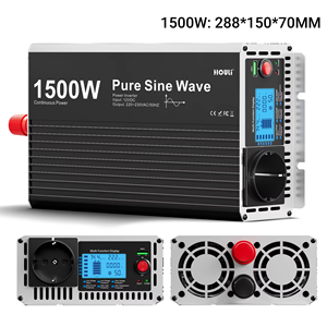Inversor de Onda Sinusoidal Pura DC 12V 24V a AC 220V, Potencia Máxima 1500W 2000W 2500W 3000W, Cargador para Sistema de Respaldo Solar Fuera de Red para el Hogar - Product Image 2