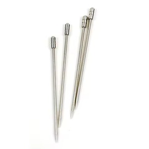 Selecciones de cóctel de metal de acero inoxidable pinchos de bebida de palo de fruta reutilizables para accesorios de Bar - Product Image 5