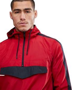 Chaqueta cortavientos de nailon con media cremallera de dibujos animados largos y finos personalizados para hombre, ropa deportiva ligera y elegante para exteriores - Product Image 3