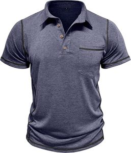 Camisetas de polo de golf de uniforme de hombre con diseño de logotipo personalizado de secado rápido de alta calidad, camiseta bordada con estampado de poliéster a granel para hombre Polo - Product Image 1