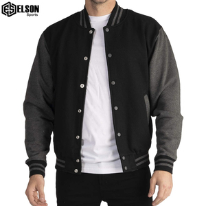 Meilleure qualité 2025 dernier Style laine Chenille serviette broderie Baseball Letterman vestes hommes en cuir manches Varsity veste - Product Image 1