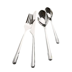 Ensemble de couverts en acier inoxydable de qualité alimentaire élégant pour décoration de table de mariage à l'hôtel et service de nourriture - Product Image 5