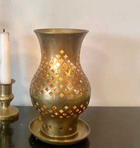High Quality Home Decor ItemVintage Brass Hurricane <b>Lamp</b> Handmade <b>Stand</b> High Quality LampElegant and Beautiful - Product Image 1