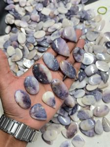 Verde natural para cabujones Tiffany Jasper Lote de piedras preciosas sueltas a granel para la fabricación de joyas para collar - Product Image 2