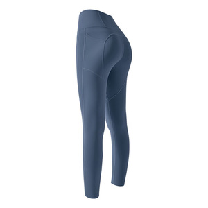 Venta al por mayor Fitness Gym Push up Butt Lift cintura elástica Yoga Leggings pantalones femeninos con bolsillos de malla reticulada para las mujeres - Product Image 4