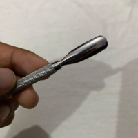 1 pièce Repousse-cuticules double tête en acier inoxydable de haute qualité, durable, pour manucure et pédicure, outil réutilisable pour l'élimination des peaux mortes