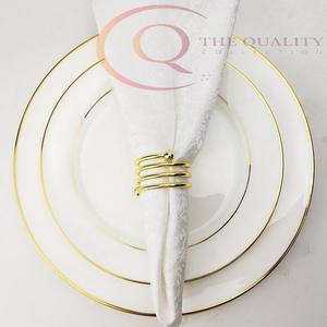 Anneaux de serviette en métal décoratifs pour la décoration de table de mariage, style moderne luxueux, améliorant l'apparence de la table - Product Image 4