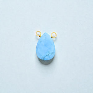 Breloques en cristal turquoise facetté en forme de larme, plaquées or, pour la fabrication de colliers et de boucles d'oreilles DIY - Product Image 1