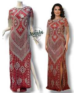 Vestidos de Noche de Lujo Estilo Imperio con Bordado de Cuentas de Cristal, Silueta en Línea A hasta el Suelo para Fiestas de Mujeres - Product Image 2