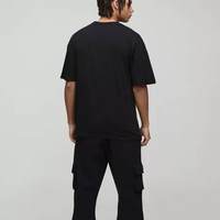 T-shirts pour hommes de haute qualité, embossés, surdimensionnés, style hip-hop, 100% coton, impression de logo personnalisée, couleurs unies numériques, séchage rapide