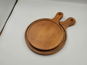 Plateau élégant Huhipro Deluxe en bois d'acacia avec poignée, facile à nettoyer, antidérapant, rectangulaire, pour une présentation alimentaire élégante, fabriqué au Vietnam - Product Image 4