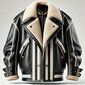 แจ็กเก็ตขี่มอเตอร์ไซค์หนังวัวแท้สำหรับผู้ชายและผู้หญิงแจ็กเก็ตหนังออกแบบได้ตามต้องการ - Product Image 5