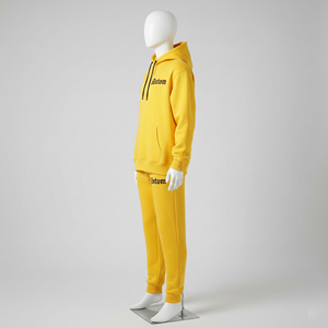 Conjunto de Sudadera con Capucha y Pantalones Deportivos de Algodón Grueso Lavado al Ácido, 2 Piezas, Trajes Deportivos Vintage Lisos para Hombre - Product Image 3