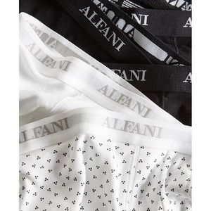 Alfani Confezione da 5 Boxer da Uomo Traspiranti in Cotone 100% Lavorato a Maglia a Vita Media - Neri Taglia Media - Product Image 2