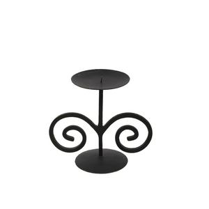 Bougeoir en métal Design Moderne Intérieur Chambre Décor Fer Métal Noir Cône pour pièce chaude - Product Image 2