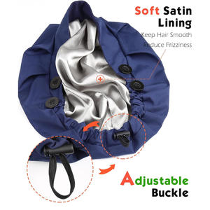 Chapeau de gommage avec tissu anti-transpiration intégré et boutons de protection des oreilles personnalisables pour les cliniques hospitalières et les travailleurs de la santé - Product Image 2