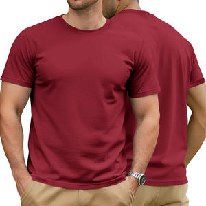 T-shirt en coton pur à manches courtes et col rond, couleur unie, été, prix d'usine du Bangladesh, Chine, logo personnalisé, broderie, transfrontalier - Product Image 2