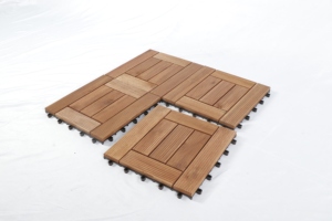 Dalles de terrasse en bois d'acacia 7 lattes fabriquées pour des sols de patio et de jardin résistants aux intempéries - Product Image 2