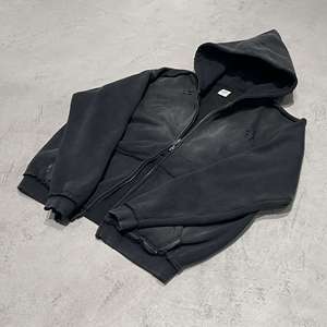 Sweat à capuche personnalisé de haute qualité pour homme en coton, fermeture éclair, effet délavé au soleil, streetwear, lavage à l'acide - Product Image 4