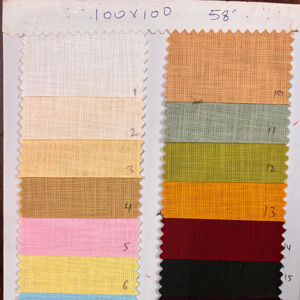 Tissu en lin et coton de haute qualité 100 x 100 tissé uni pour chemises d'hommes, fabricant leader en Inde - Product Image 1