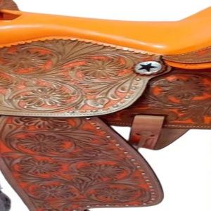 Cojín de asiento de jinete Western Comfort, almohadilla de asiento de cuero de espuma viscoelástica para montar a caballo, sillines de vaquero de Rancho absorbentes de golpes - Product Image 3